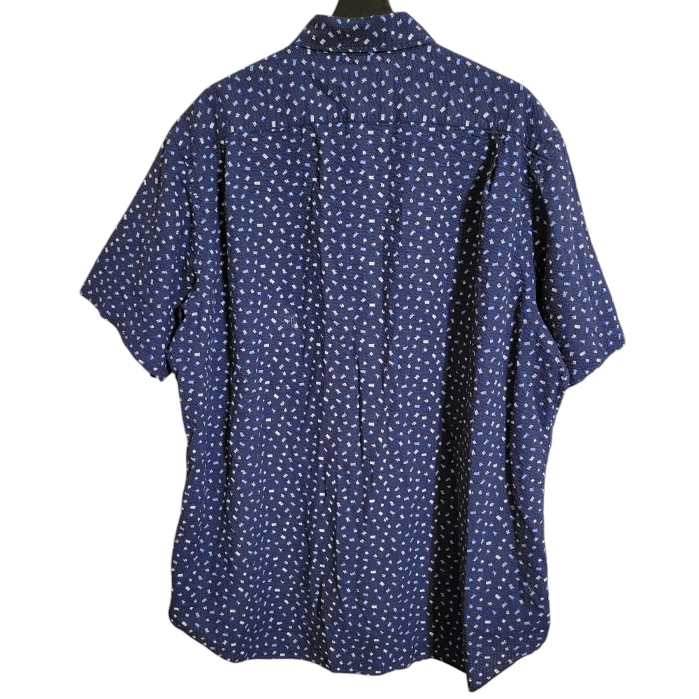 Polo Ralph Lauren Seersucker Blue Flag Print Shirt
